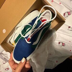 Old Skool Vans Blue/Green